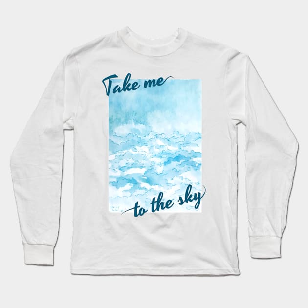 Take Me To The Sky- BTS Wings Long Sleeve T-Shirt by chelsyn